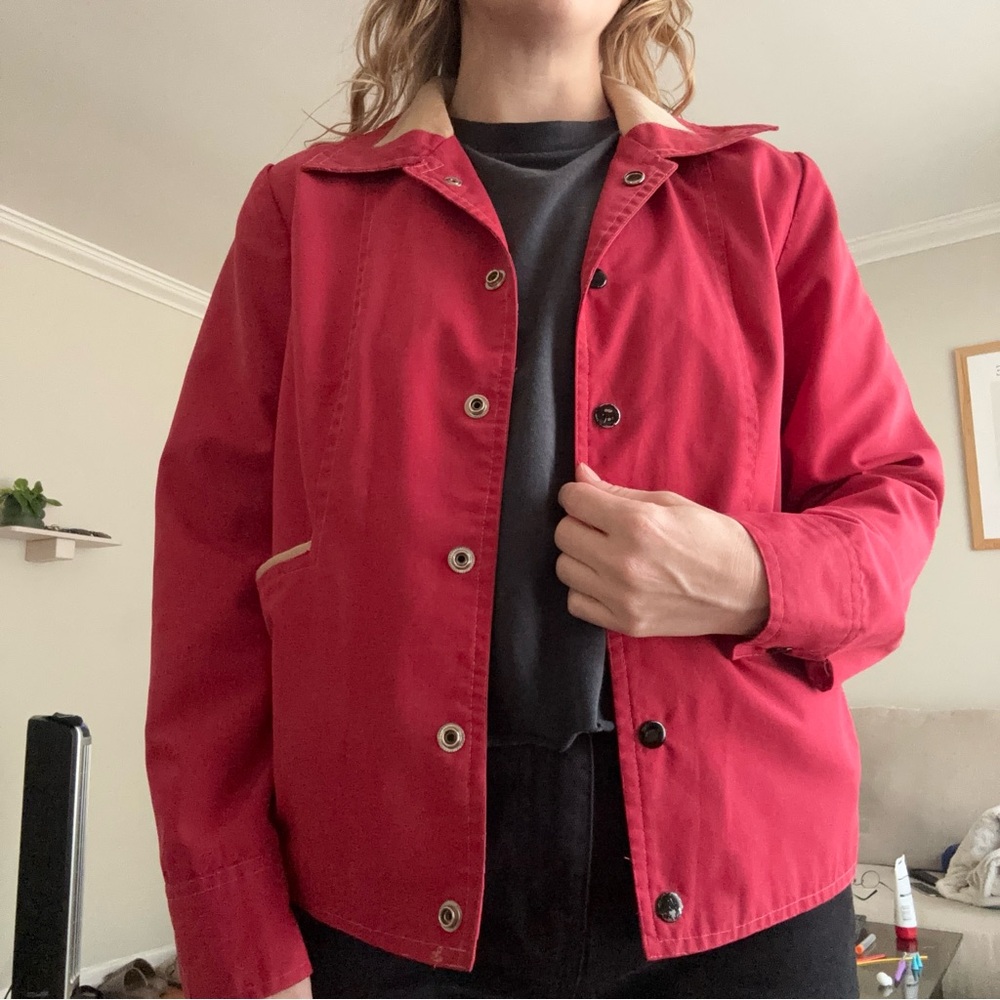 Vintage Red Members Only Inspired Jacket